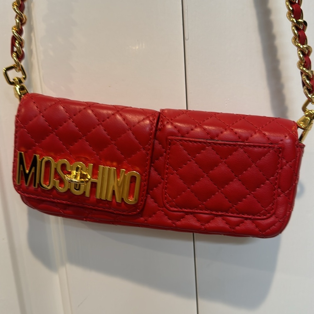 Moschino quilted red crossbody bag - Picture 4 of 7